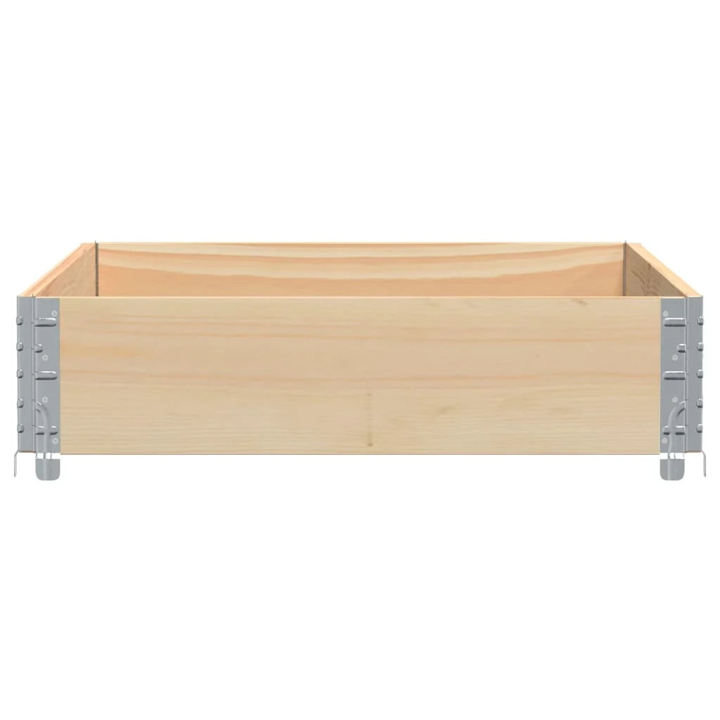 Fioriera rialzata per piante fiori terrazzo giardino 120 x 80 cm legno massello di pino marrone 02_0037404