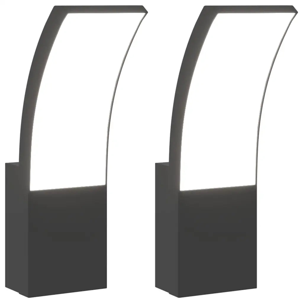 Applique per Esterni con LED 2 pz Nere Alluminio Pressofuso CFW4858907