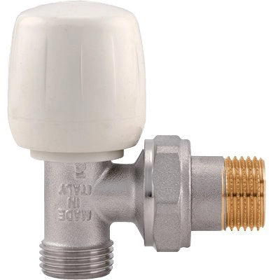 VALVOLA A SQUADRO X RADIATORE 395 ITAP - OTTONE NICHELATO 3/8M- 2 pezzi