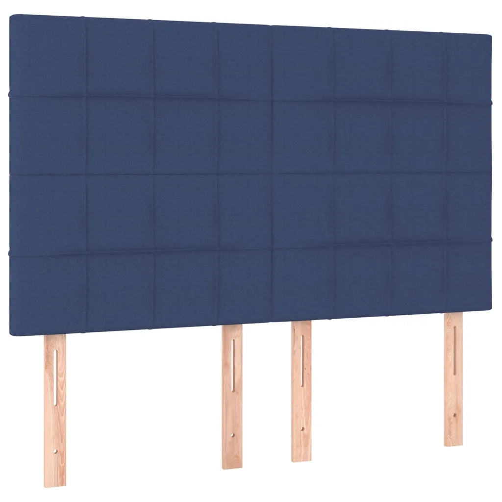 Letto a Molle con Materasso e LED Blu 140x190 cm in Tessuto 3135435