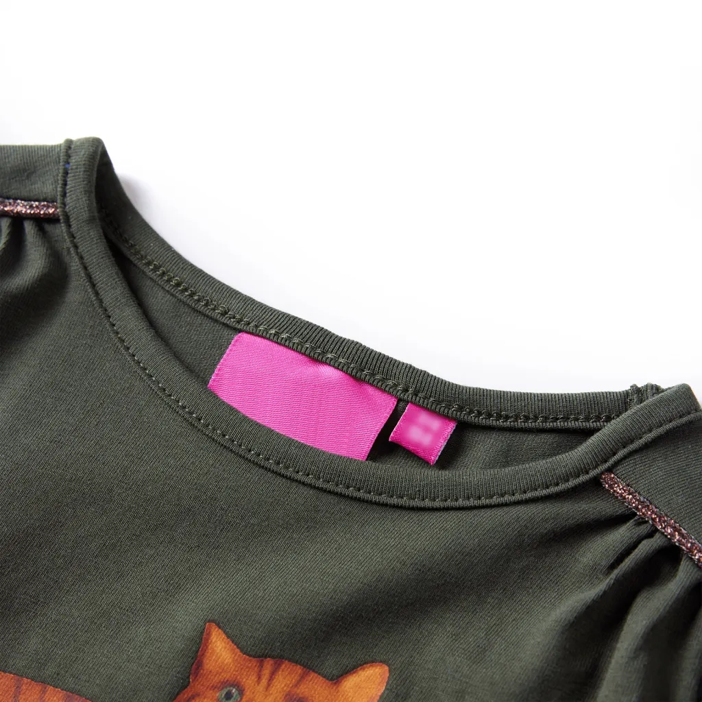 Maglietta da Bambina a Maniche Lunghe Khaki 92