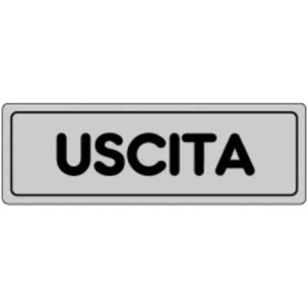ETICHETTA 'USCITA' 15x15 cm - 10 pezzi