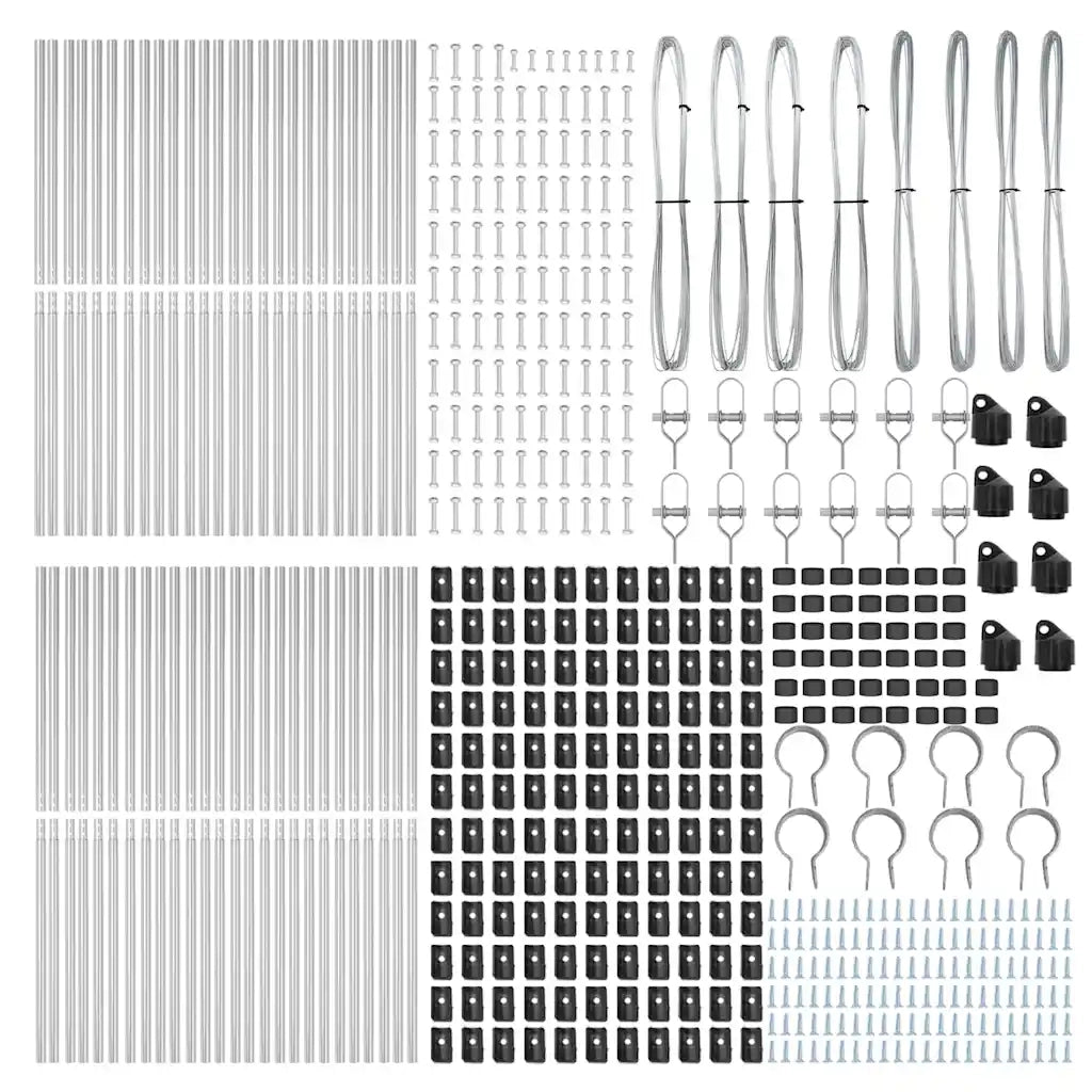 Palo della recinzione 52 pcs Grigio 3,2 x 3,2 x 190 cm