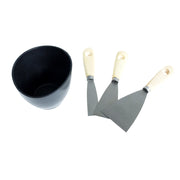 Set per stuccare, 3 spatole + scodella