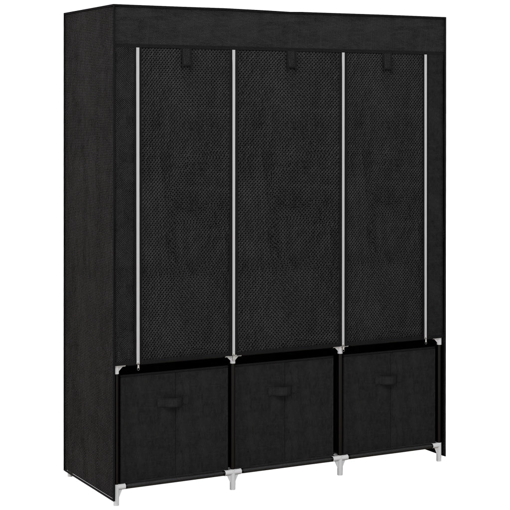 Armadio Guardaroba Pieghevole Salvaspazio ¨C Minimal ¨C 125x43x162.5cm Nero