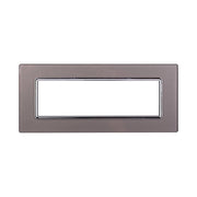 Placca In Vetro Serie Starlight 7P Colore Silver Compatibile Con Vimar Plana