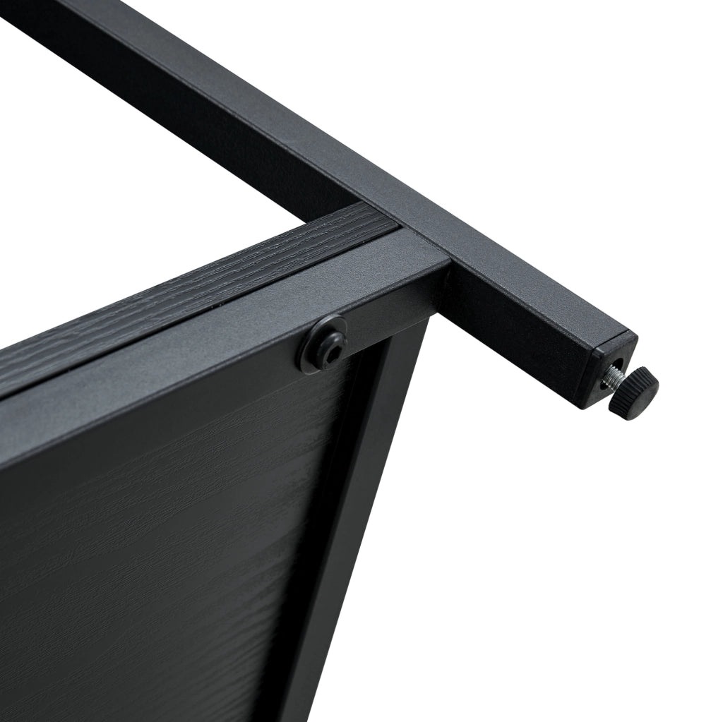 Tavolo da pranzo rotondo Ø107 cm con 2 ripiani in MDF e metallo; nero e noce