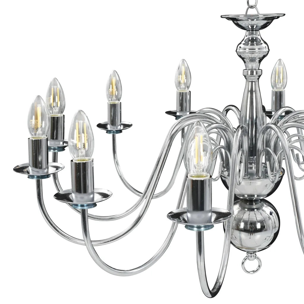 Lampadario classico elegante a 12 lampadine 80 x 45 cm in metallo argentato 02_0046428
