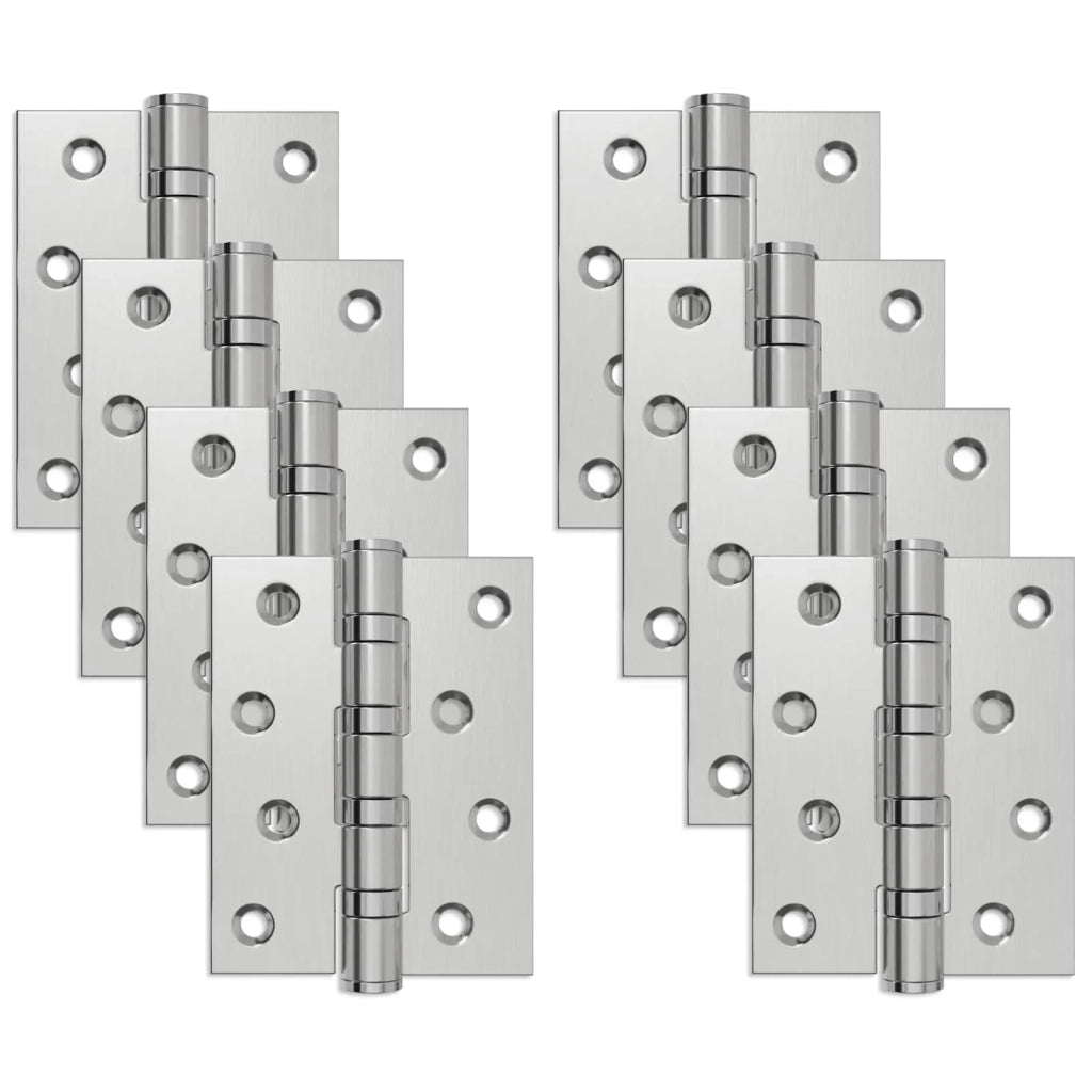 Cerniera 8 pz 100 x 78 x 13 mm Argento Acciaio 42041378