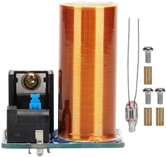 Kit di bobina miniatura - Generatore di arco a plasma con gap di scintilla - Componenti di elettronica DIY - Tecnologia innovativa - Adatto per bambini