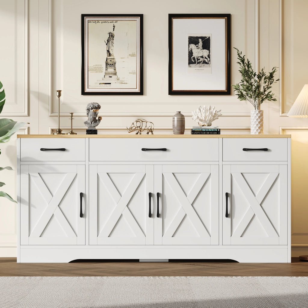 CREDENZA 160x37x75 cm MDF Bianca
