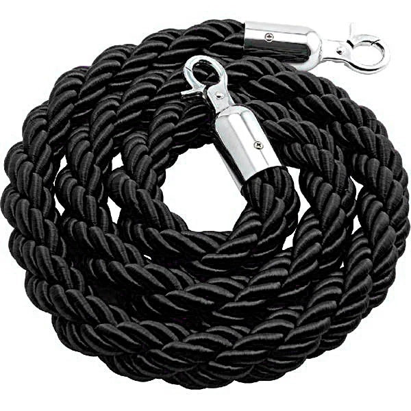 Cordone intrecciato 2mt con moschettoni silver vari colori - rosso