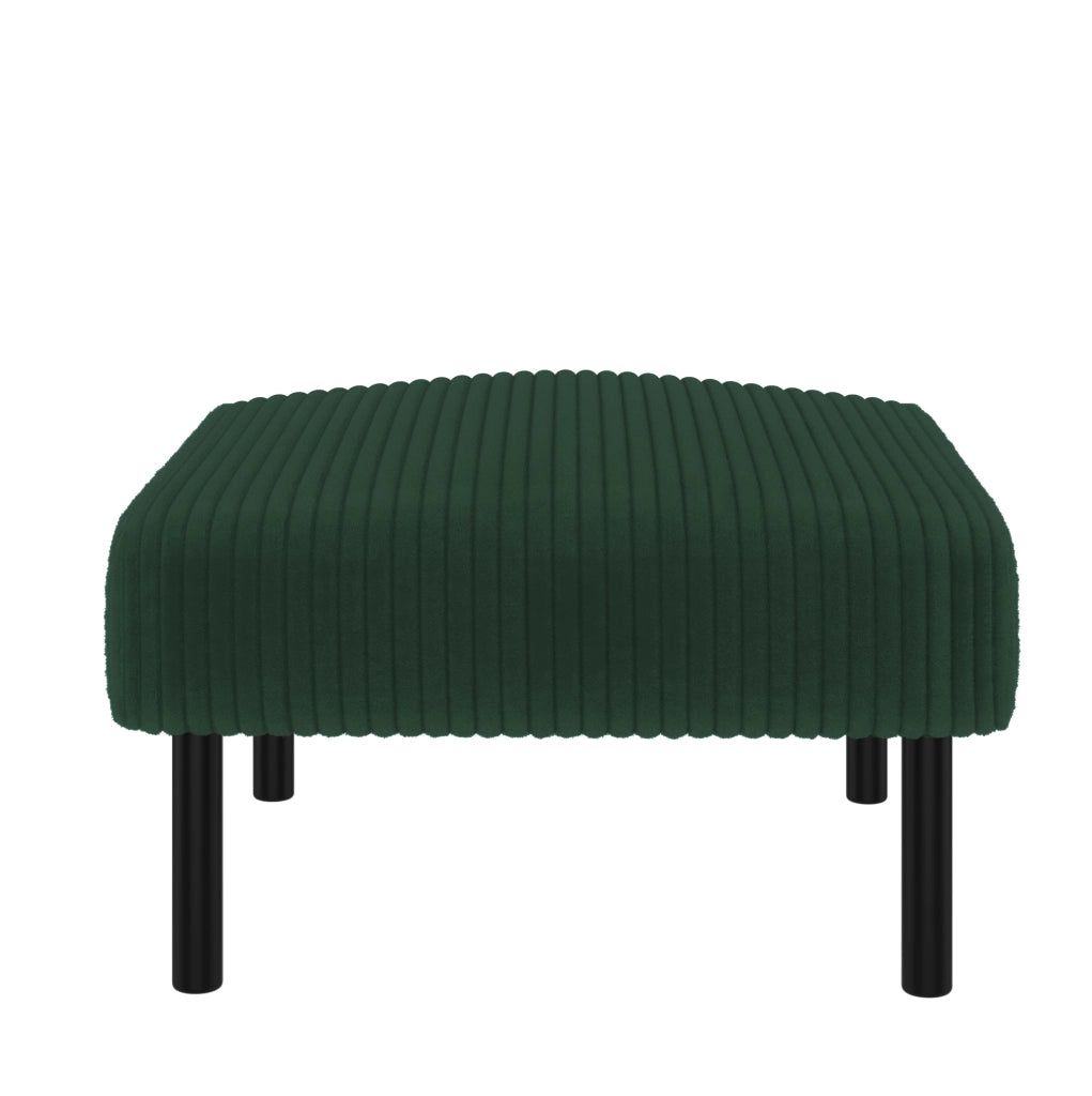 Pouf in velluto di cotone con struttura in metallo – 56x51x39 cm – ideale come poggiapiedi, seduta o tavolino