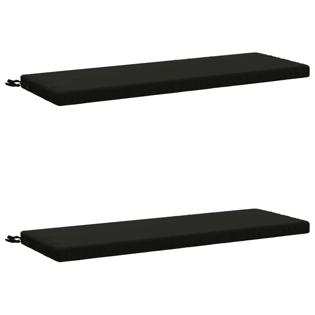 Cuscini per Panchina a 2 Pezzi SOEST 2 pz 100% Poliestere Nero 948763