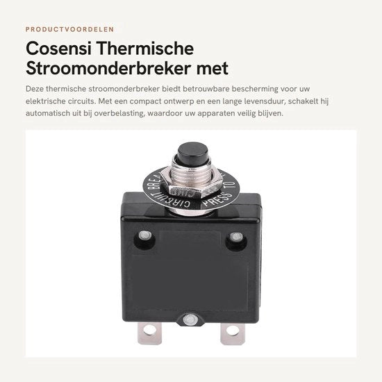Dispositivo di Interruzione del Flusso di Corrente Termico con Funzione di Ripristino 5-30A AC 125-250V