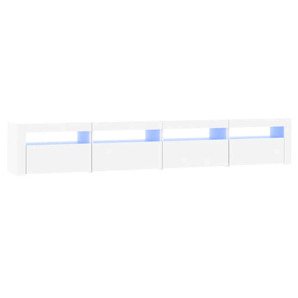 Mobile Porta TV con Luci LED-Mobile per TV-Credenza TV Bianco 240x35x40 cm
