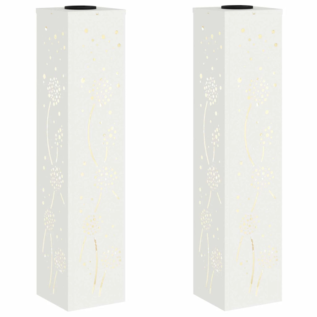 Faro LED solare per sentieri 2 pcs Bianco 879773