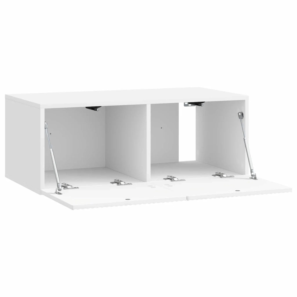 Mobile Porta TV da Muro 78,5 x 41 x 30 cm Bianco Lucido 898519