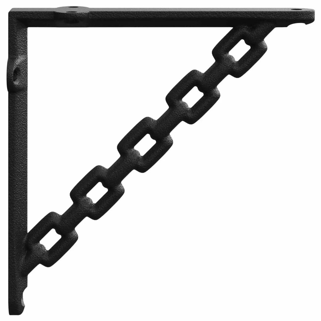 Supporti per mensole da parete 12 pz Nero 14.5 x 14.5 x 3 cm 42038926