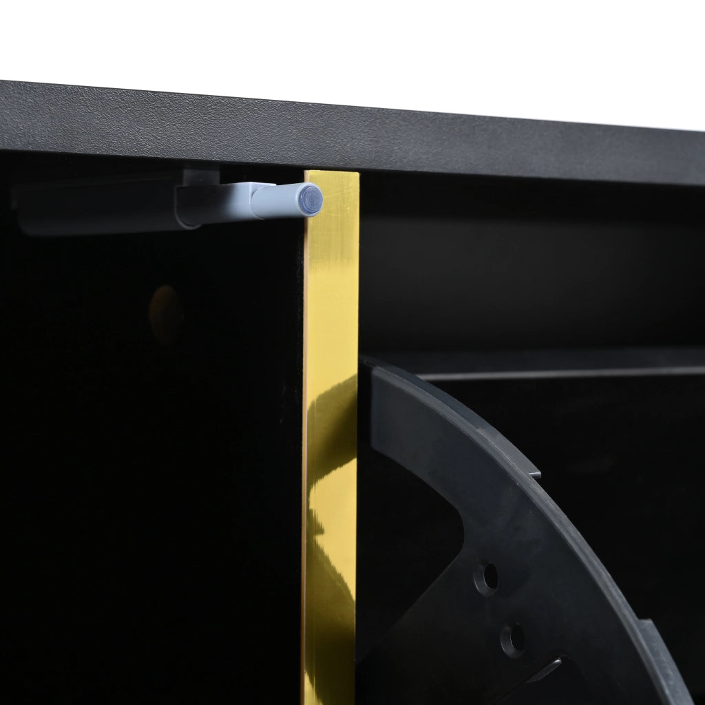 Scarpiera 2 ante con ripiani regolabili LED 16 colori controllabile tramite app nera 80 × 25 × 96 cm