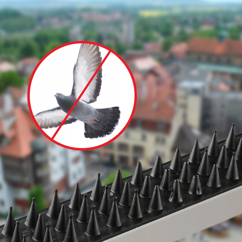 KADAX Punte anti-uccelli in acciaio inossidabile e plastica, alte 50 cm, sicure.