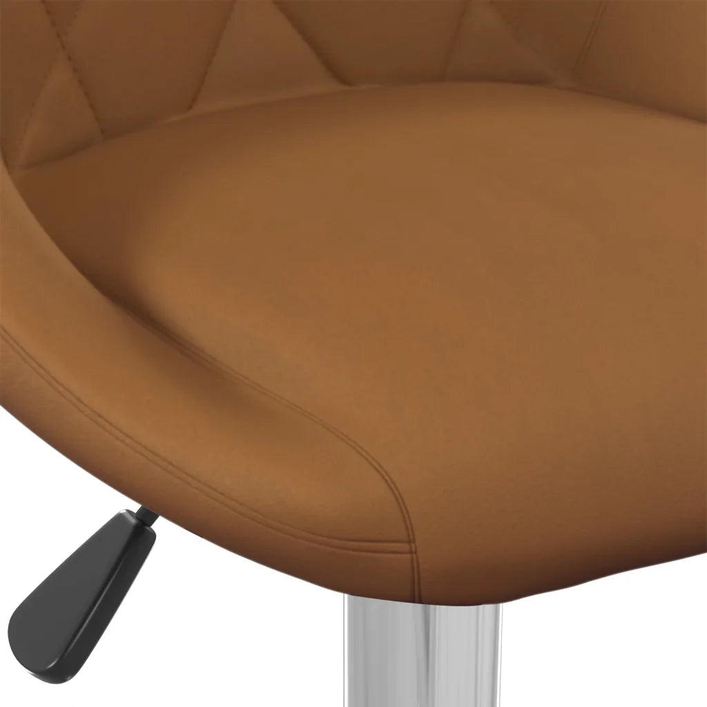 Sgabello da Bar Marrone in Velluto 335292