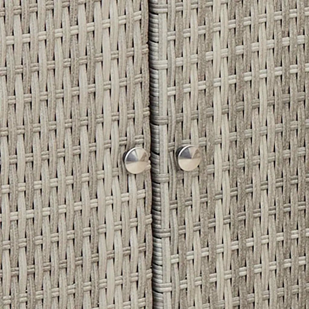 Armadio con lo scaffale Grigio chiaro 100 x 36 x 102 cm Rattan CFW3014074