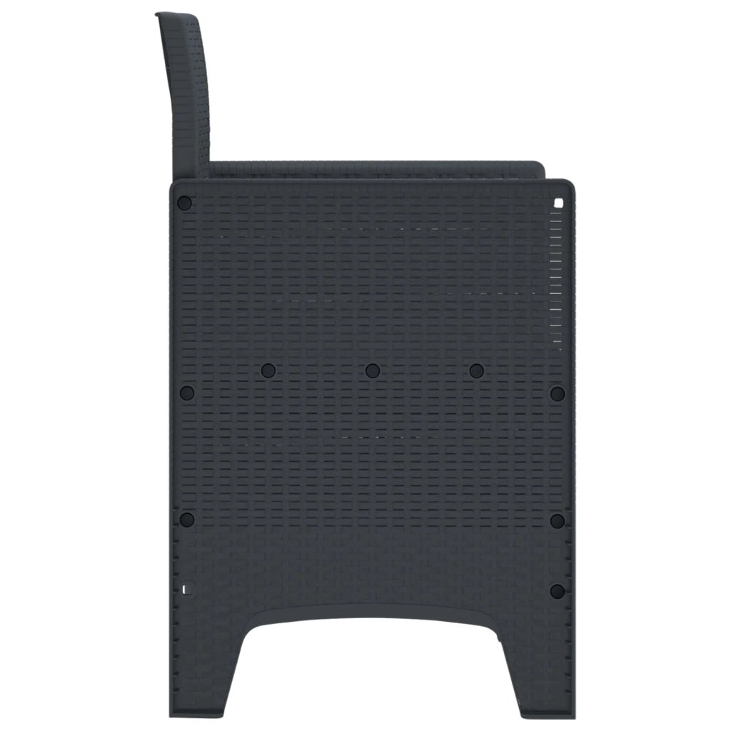Sedia da Giardino 2 pz | Sedie da Esterno Antracite 53 x 49 x 85 cm Polipropilene