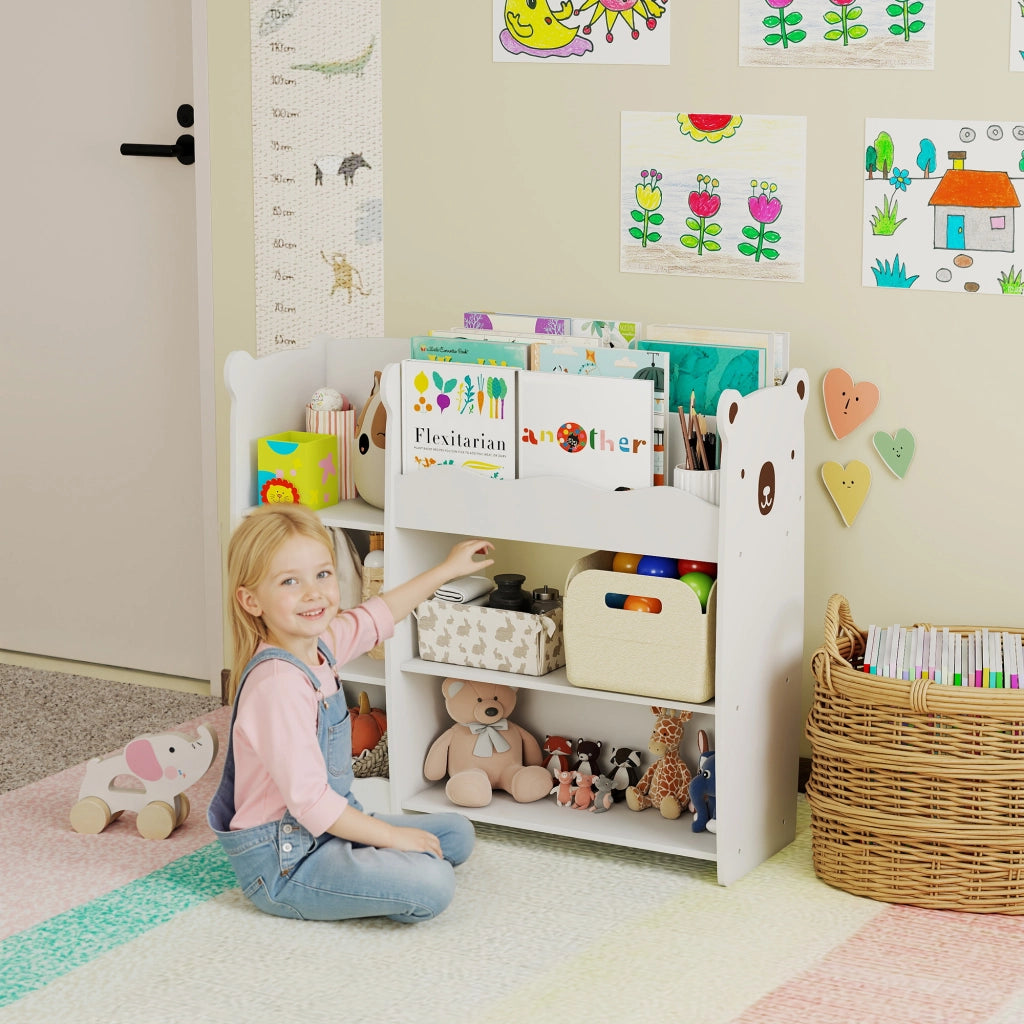 Libreria per bambini con ripiani aperti e scomparti ¨C Zephmum ¨C Bianco