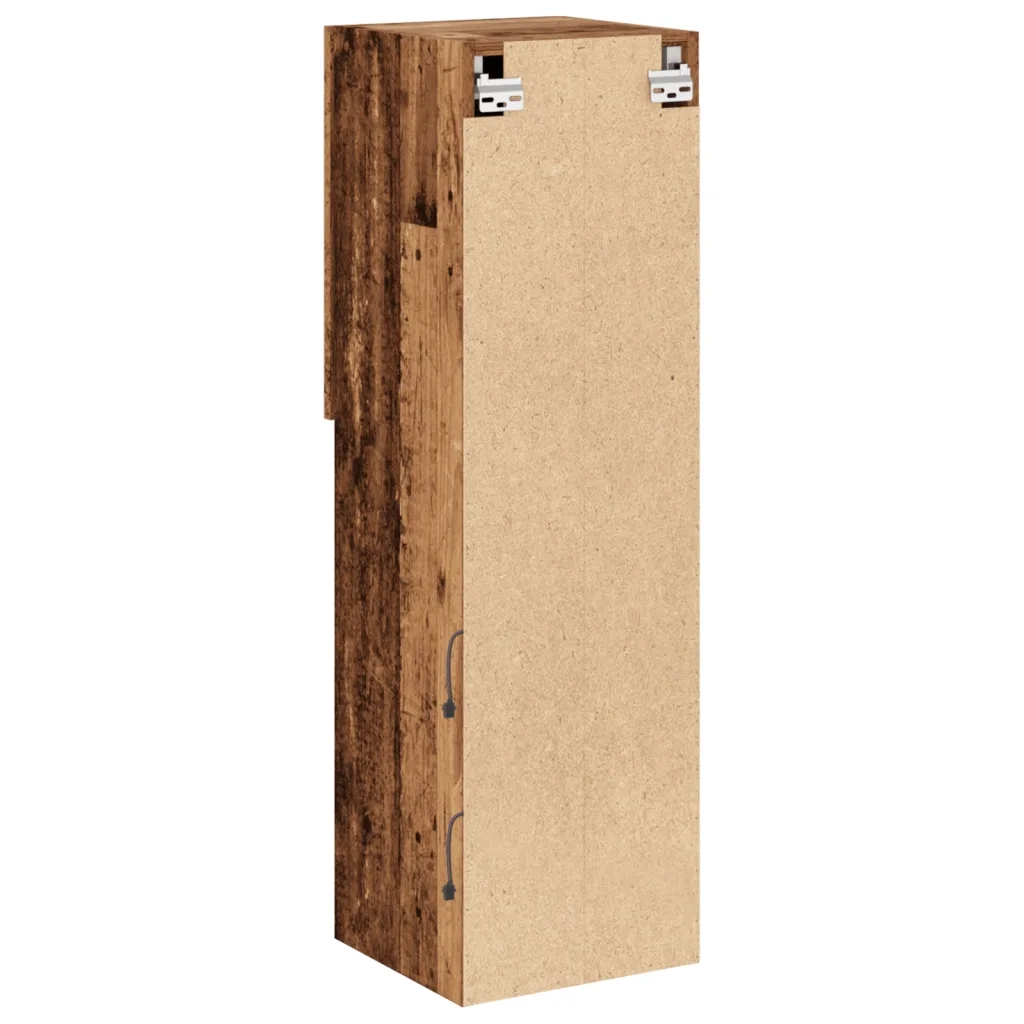 Mobile TV | Armadietto TV | Mobile Porta TV con Luci LED Legno Antico 30,5x30x102 cm