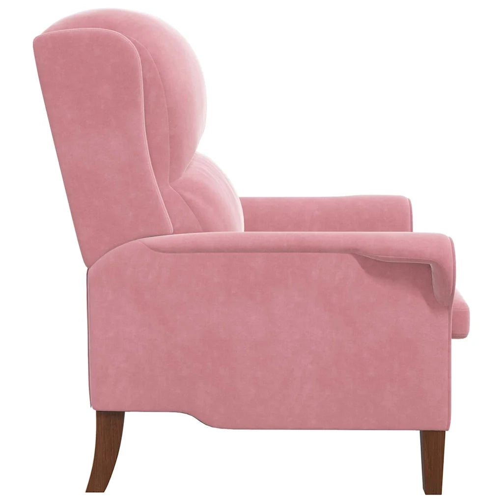 Poltrona | Sedia Relax Rosa Velluto
