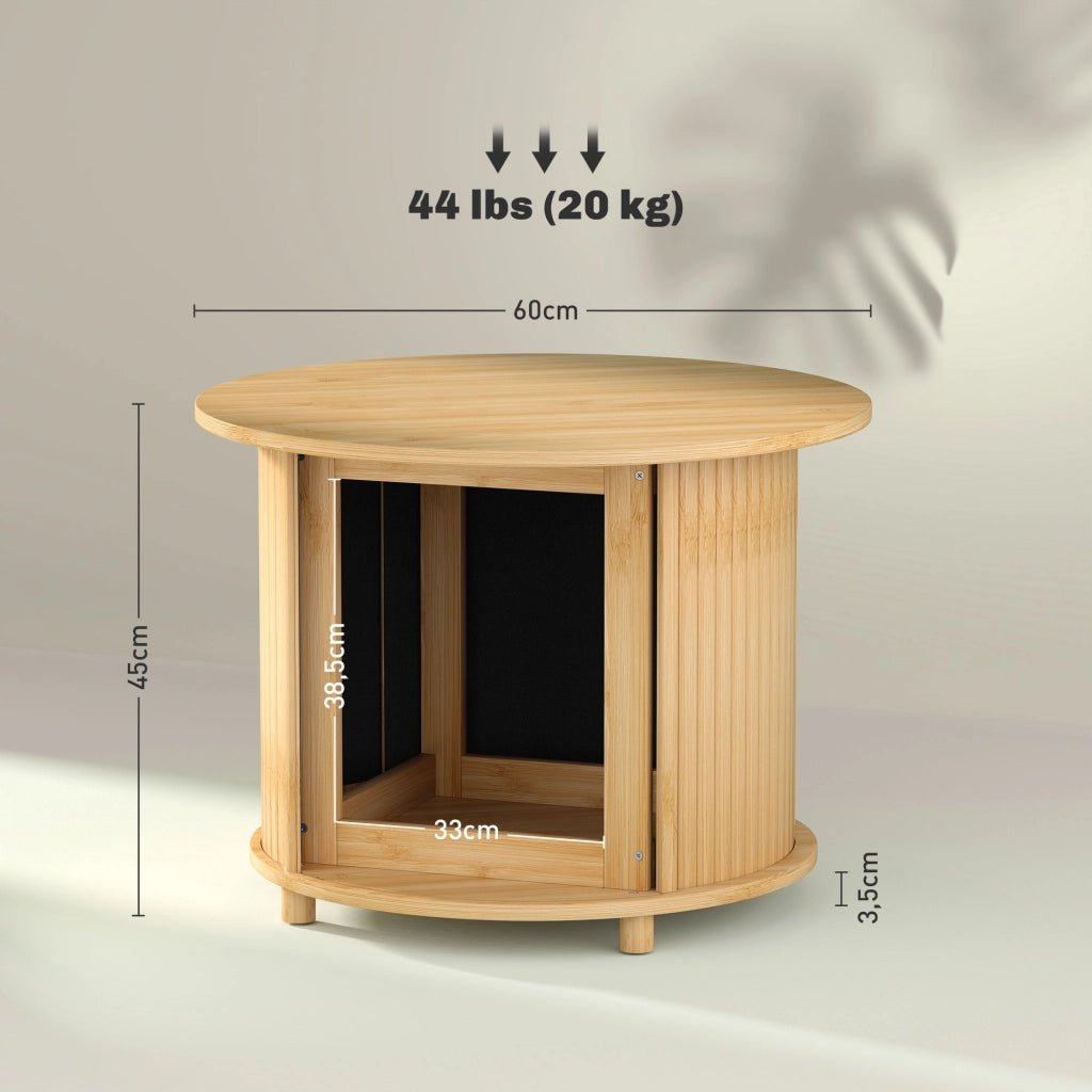 Tavolino rotondo con cassetto ¨C Minimal ¨C Bamb¨´, §¶60x45 cm