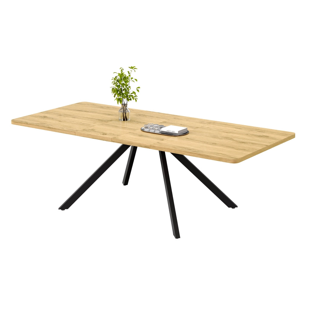 Tavolo da pranzo allungabile 160/200/240 x 90 cm in MDF effetto rovere