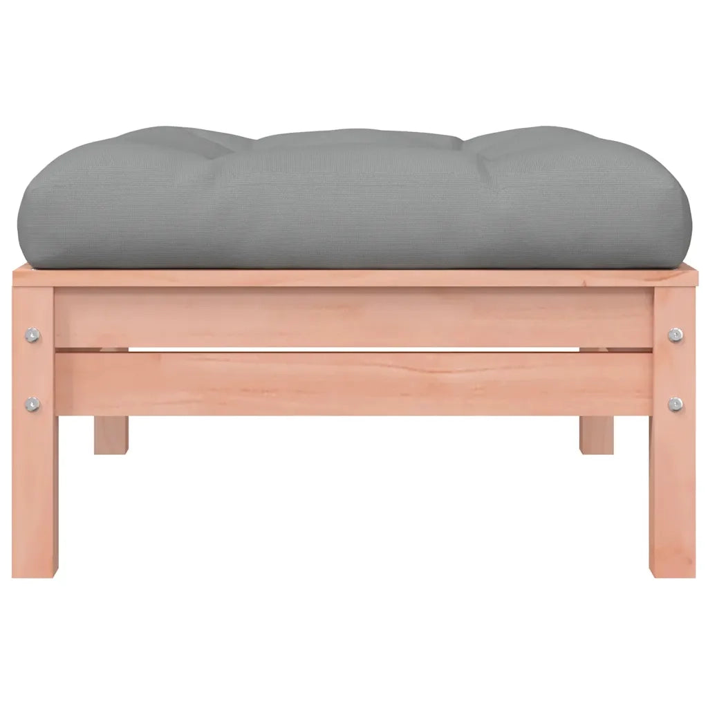 Poggiapiedi da Giardino con Cuscino Legno Massello di Douglas CFW7346067