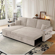 Divano angolare letto con contenitore ¨C Minimal ¨C Tessuto