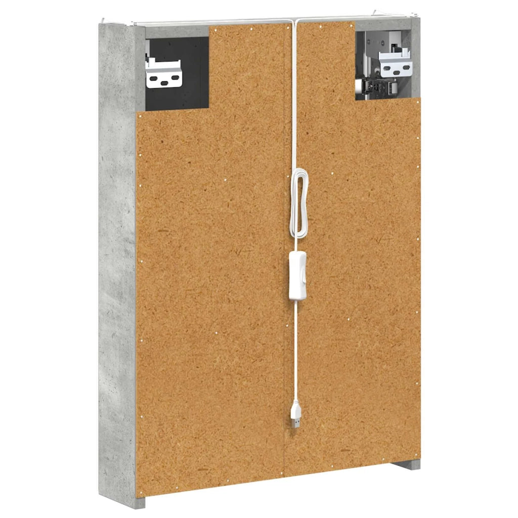 Mobiletto per specchio da bagno Grigio cemento 889226