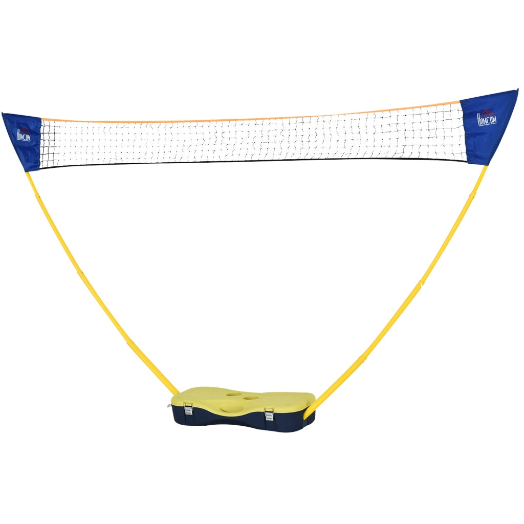 Rete badminton autoportante 286x33x157 cm plastica gialla/blu pieghevole
