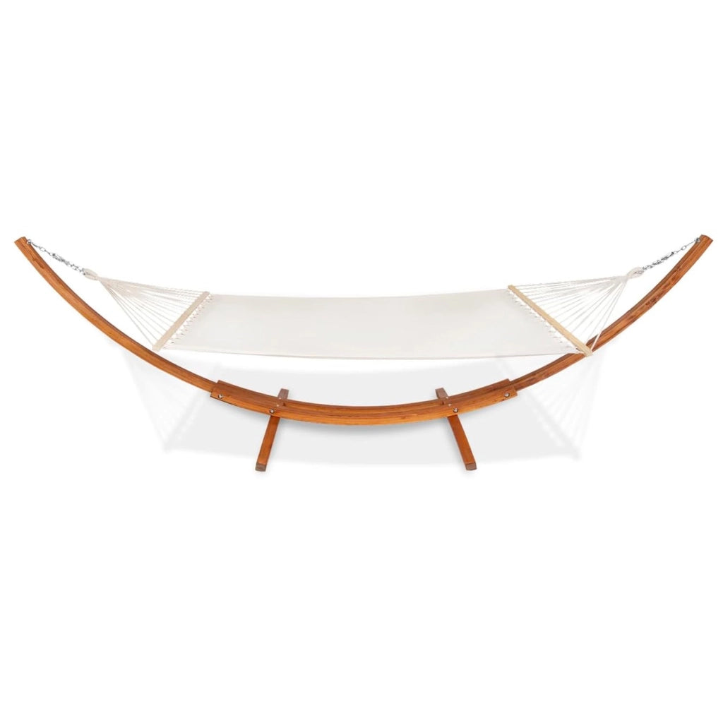 Amaca Matrimoniale Extra Large Con Supporto In Legno Robusto Per 2 Posti Perfetta Per Giardino Patio Terrazzo E Area Piscina Design Raffinato Resistente Fino A 200 Kg 415 x 120 x 124 Cm Beige