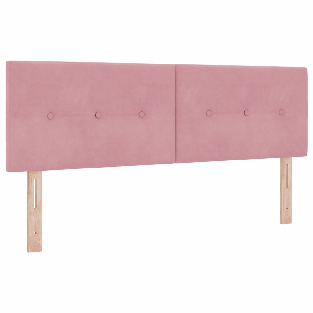 Testiera | Testata LED con strisce LED Rosa 144 cm Velluto