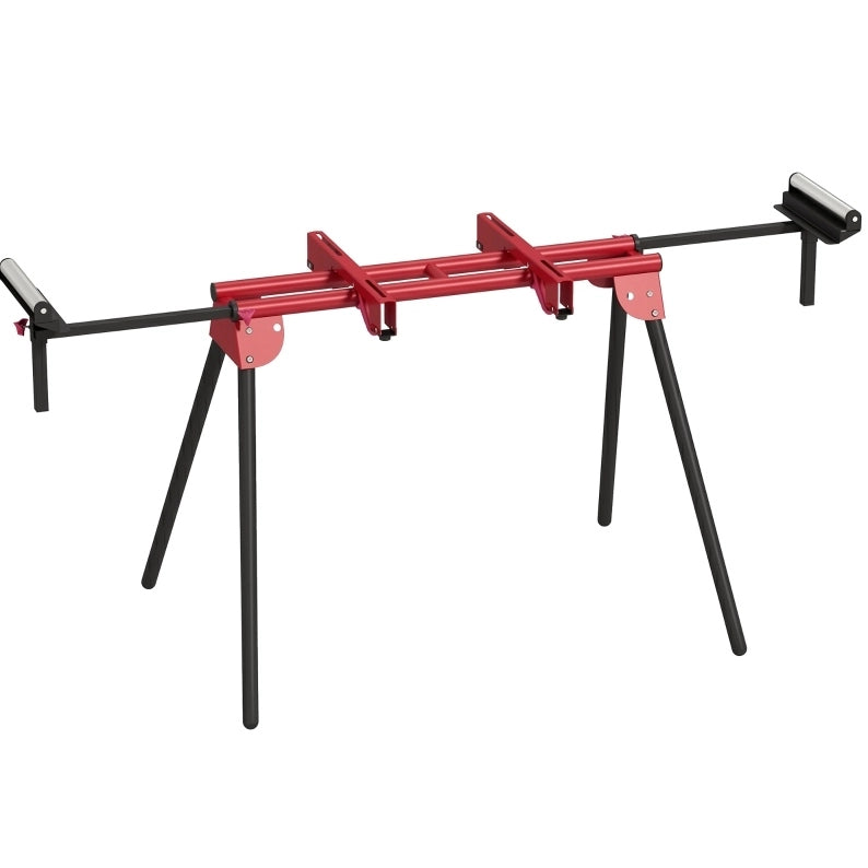 Supporto universale per troncatrice 98x28x19 cm rosso in metallo, pieghevole