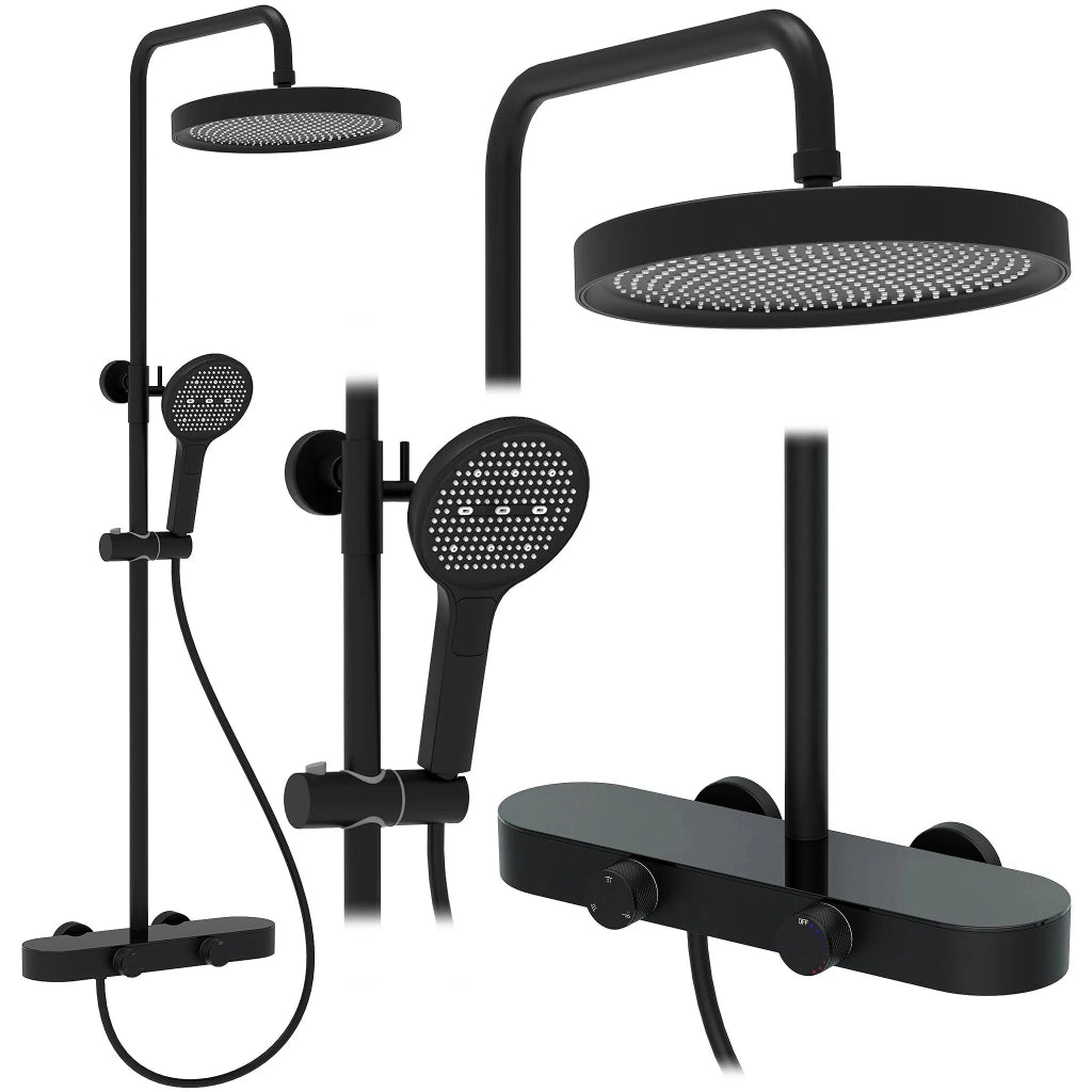 Set Doccia Rea Creo Black