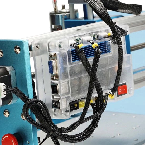 Macchina di laser per incisione - Incisione dell'arte - Gravare - Macchina di routaggio CNC con controllo GRBL offline, interruttori di arresto e stop di emergenza, area di lavoro XYZ 300 x 180 x 45 mm