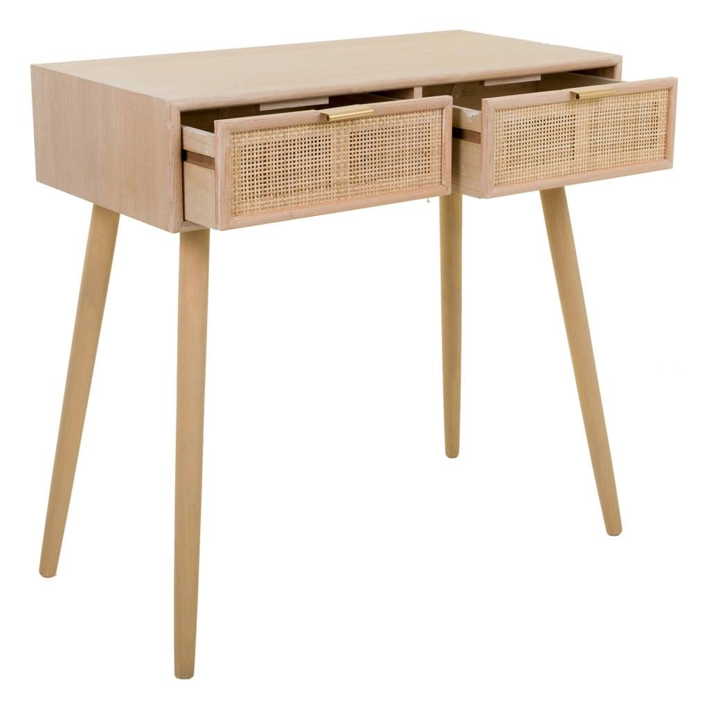 Mobile ingresso in MDF e griglia, marrone, 80x42x79