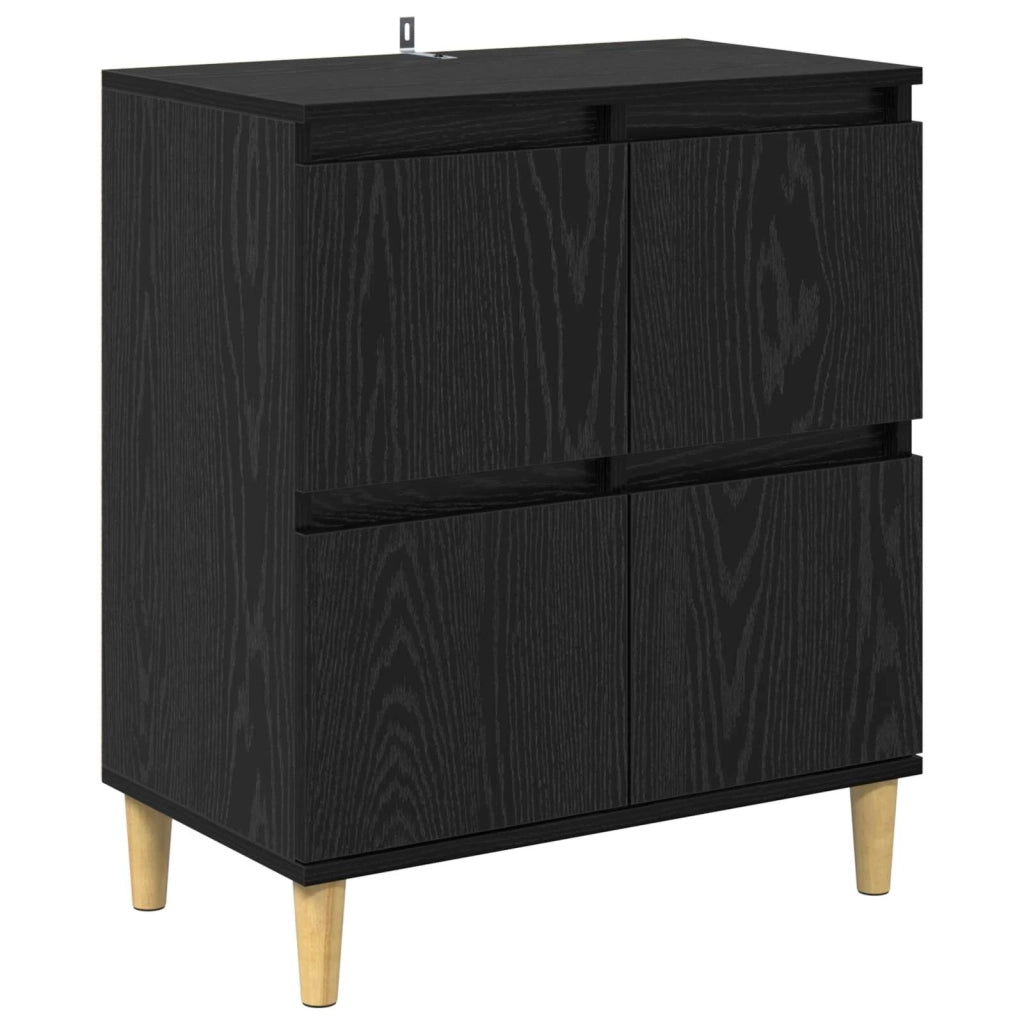 Credenza | Madia | Buffet da pranzo | Armadio da pranzo Rovere Nero 60 x 35 x 70 cm Legno multistrato