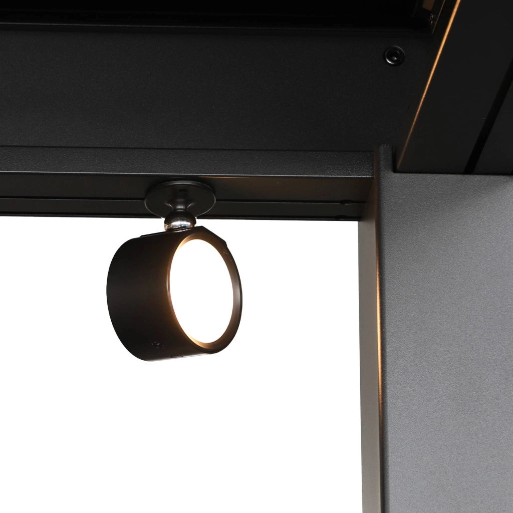 Set 2 lampade ricaricabili per pergola, nero