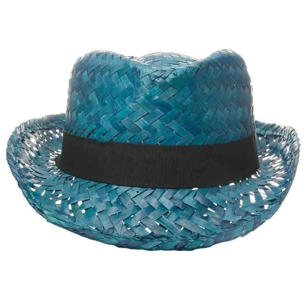 Cappello in paglia blu 58x5