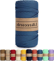Gonna a rete per corda macramé 4mm x 130m - Blu