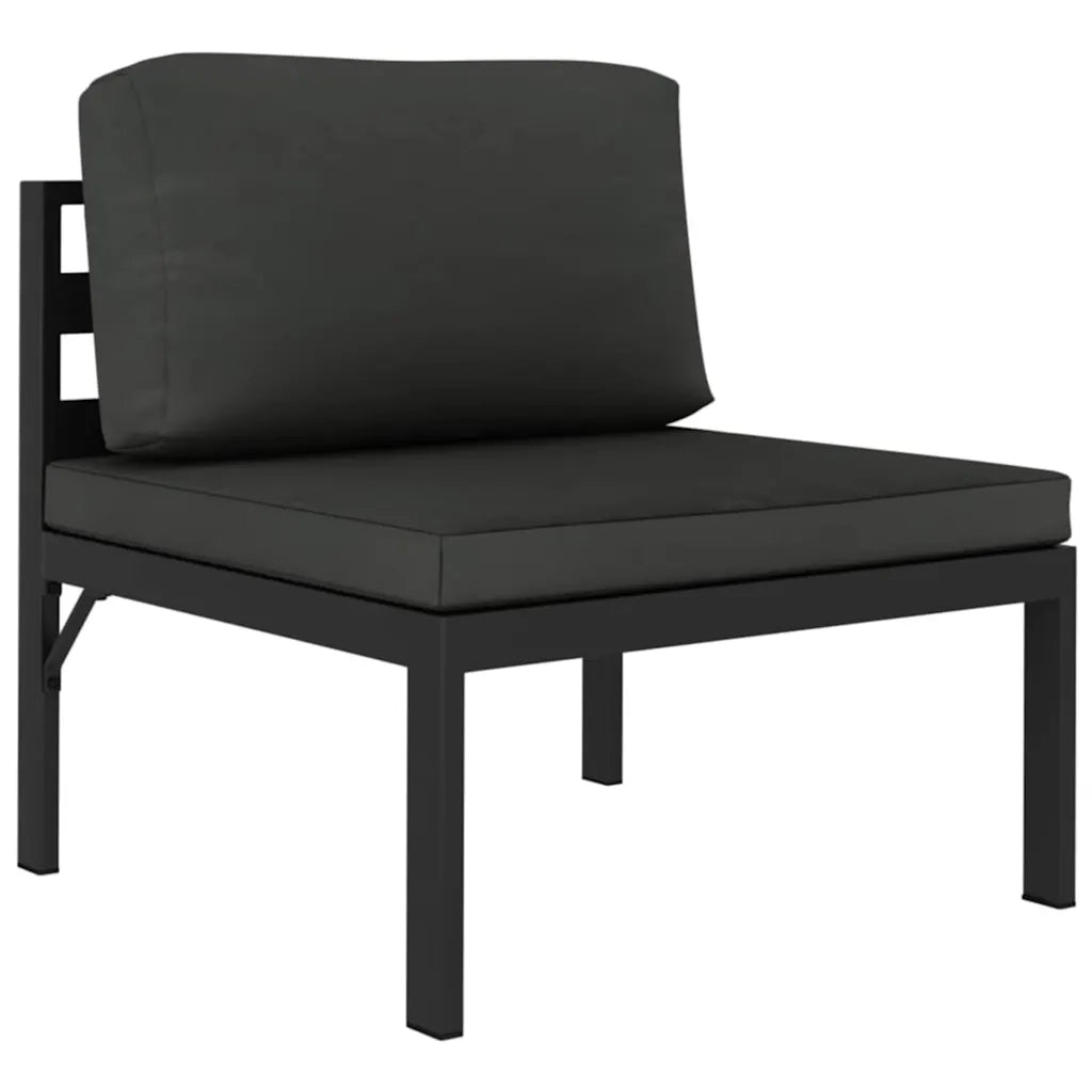 Set Divani da Giardino 8 pz con Cuscini in Alluminio Antracite 3107812