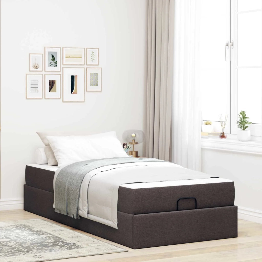 Letto singolo | Letto per adulti | Struttura letto con materasso 2 pcs Tanno Tessuto