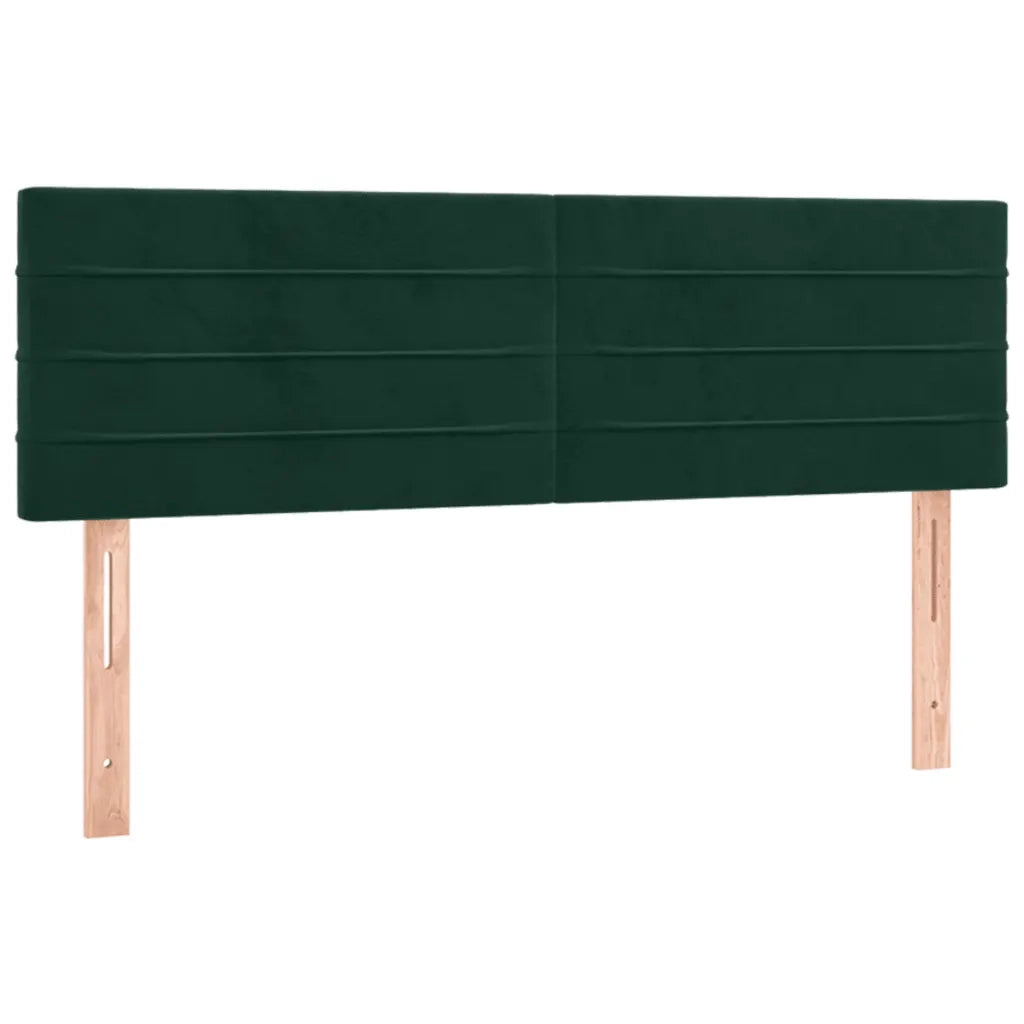 Giroletto a Molle con Materasso Verde Scuro 140x200 cm Velluto